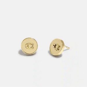 New Coach Signature C Stud Earrings